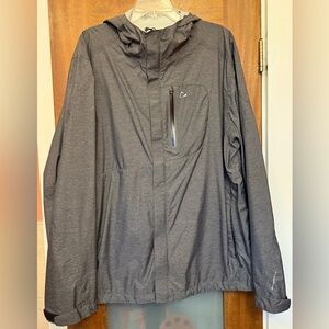Paradox Outdoor Rain Jacket Mens 2XXL Gray Full Zip Hooded Water Repellent